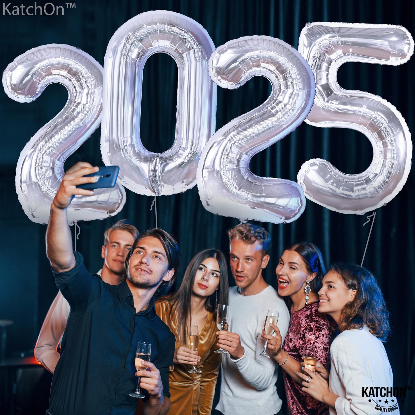 Katchon, Silver 2023 Graduation Balloons - 40 Inch | 2023 Number Balloons For 2023 Graduation Decorations | 2023 Balloons For Graduation Decorations Class Of 2023 | Graduation Party Decorations 2023