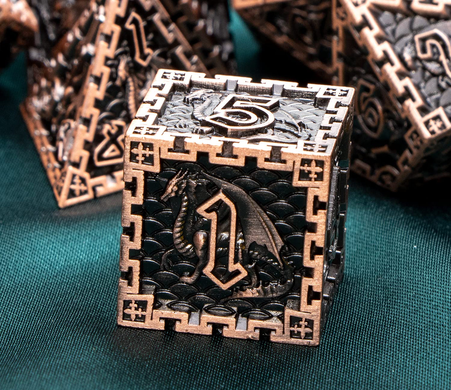 Dungeons and Dragons DND Metal Dice Set with Gift Box, ARUOHHA Role Playing Dice Polyhedral Dice 6 Sided D&D Dice Set for RPG Pa