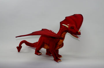 Hansa Plush Great Dragon Model 5936 - Red Color, True-to-Life Design