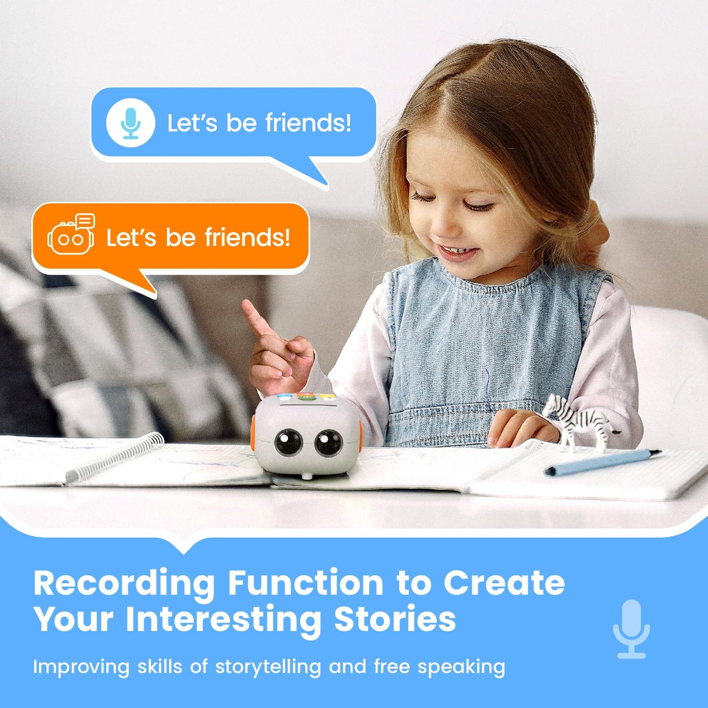 Matatastudio Talebot Basic Robot Toy For Kids Ages 3-5, Screen-Free Stem Toys For Kids Learn To Code, Interective Learning Toys