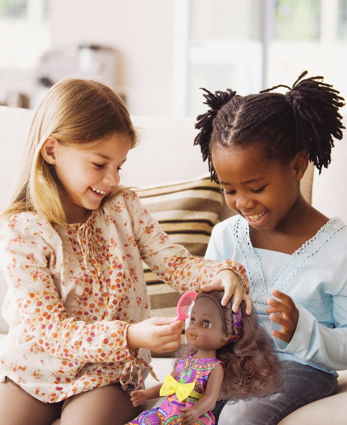 GAGAKU Black Doll for Girls, 14 Black Dolls Set for Toddlers Kids 1 2 3 4 5 6 Years Old, Black Girl Baby Doll with Hair to Comb,