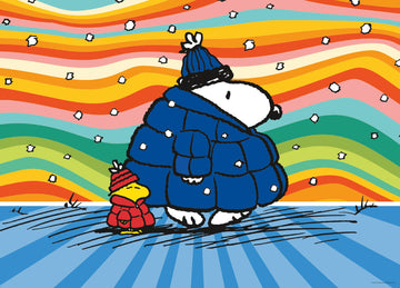 Ceaco - Peanuts - Puffer Coat - 500 Piece Jigsaw Puzzle - Oversized Pieces - Easy To Hold - Ez Hold