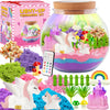 NESAPTO Unicorn Terrarium Crafts Kit for Girls-LED Night Light-Up Birthday Gift for Girls Ages 4 5 6 7 8-12 Years Old, DIY Arts