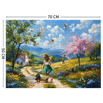 Tangcomplete - Country Life Puzzles For Adults 1000 Pieces, Jigsaw Puzzles For Adults 1000 Piece, Challenging Game Toys, Impossi
