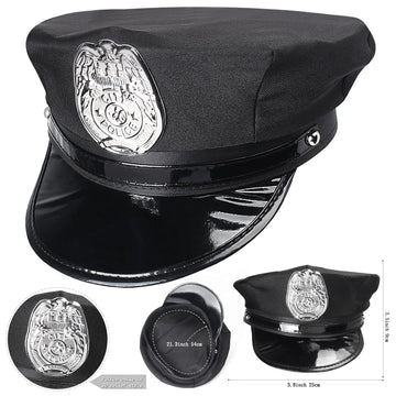 Kyson 8Pcs Police Costume Kit For Boys Police Officer Cop Dress Up Accessories Halloween Career Day (Blue)