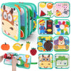 Cobelae Busy Book for Toddlers 1-3 Montessori Toys Busy Board for 1 Year Old Felt Toddler Quiet Book Educational Learning Activity Books Kids Travel Toys Gifts for Boys & Girls Ages 1+
