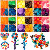 Loose Parts Play Materials Set Wooden Mandala Toys Kit Wood Sensory Play Toys 27 Rainbow Color 7 Shapes Loose Parts For Teens Students Early Learning Materials (81)