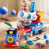 iPlay, iLearn Kids Launching Truck Toys for Boys Ages 3-5, Toddler Track Toy, 4 Mini Diecast Race Cars, Balls Shooting Game, Lar