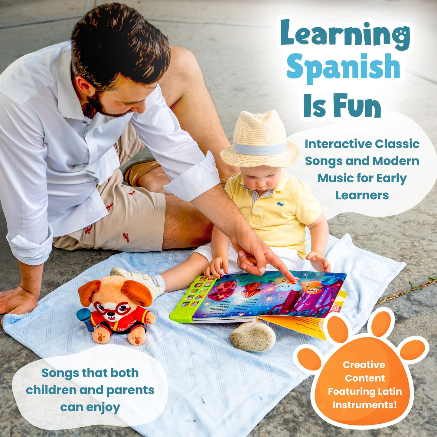 Go Go Spanish Musical Book Vol. 2: Bilingual Baby Books Spanish English, 8 Songs, Libros En Espaol Para Nios, Spanish Baby Books