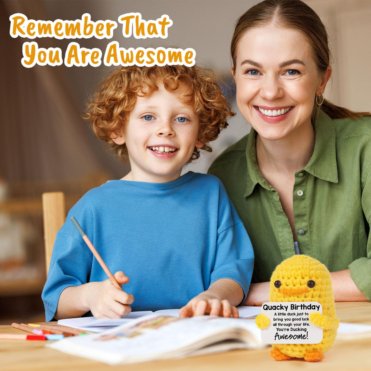 MBL Crochet Duck Birthday Gift - Yellow, Small, Polyester - Fun for Women, Men, Teens, Best Friends & Coworkers
