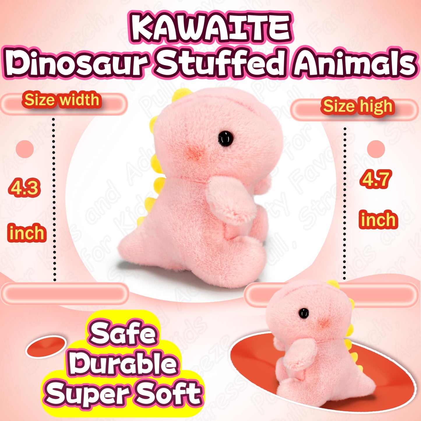 Dinosaur Stuffed Animals, Kawaii Dino Plushies For Girls And Boys, Fun Dinosaur Mini Plush Toy, Cuddly Animal Plush Toys, Cute P