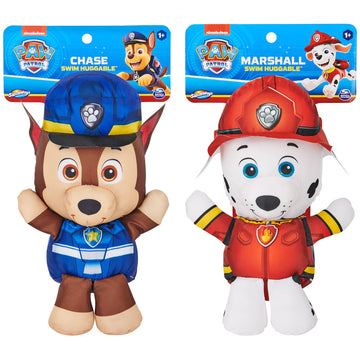 Swimways Nickelodeon Paw Patrol Chase And Marshall Swim Huggable 2-Pack, Floating Paw Patrol Toys For Kids Ages 1+