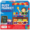 Chalk & Chuckles Busy Market- 6-In-1 Preschool Learning Activity Box, Velcro Stickers For Sorting, Counting, Math, Pretend Play,