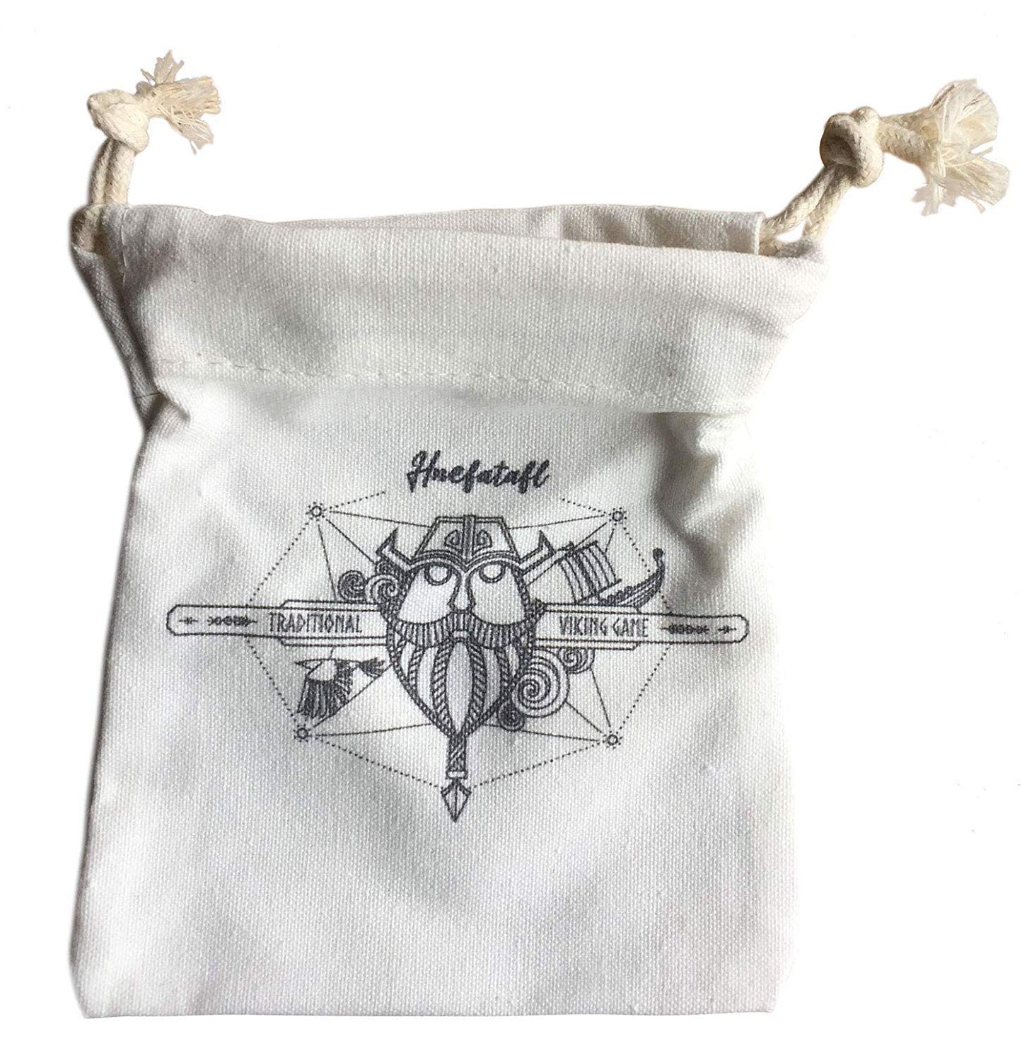 Hnefatafl - The Viking Game - Includes Uniquely Designed Cotton Drawstring Pouch/Bag For Playing Pieces