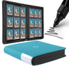Top Loader Binder Holds 288 Top Loaders - 9-Pocket Toploader Binder for 3 x 4 Rigid Card Holders for Trading Cards or Sports Cards Model A - Classic Turquoise
