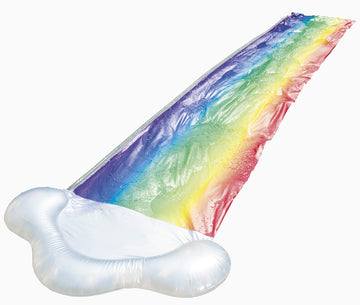 Toysmith Dash N Splash Rainbow Inflatable Outdoor Water Slide