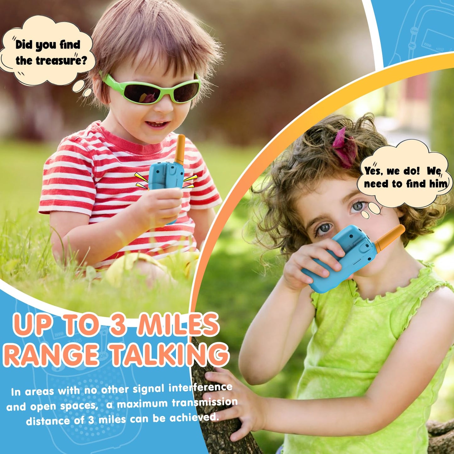 Selieve Toys For 3-12 Year Old Boys Girls, Walkie Talkies For Kids 22 Channels 2 Way Radio Toy With Backlit Lcd Flashlight, 3 Mi