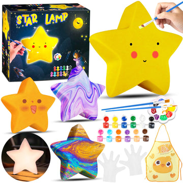 Paint Your Own Star Lamp Art Kit, Diy Star Night Light For Kids Painting Kit, Art Supplies Arts And Crafts For Kids Ages 8-12, Creative Arts & Crafts Toys, Boys Girls Birthday Gifts Age 3 4 5 6 7 8 9+