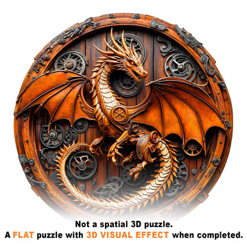 Wooden Dragon Puzzles - Unique Shaped Wooden Jigsaw Puzzles for Adults - Mechanical Dragon Wooden Puzzles - Animal Wooden Puzzle