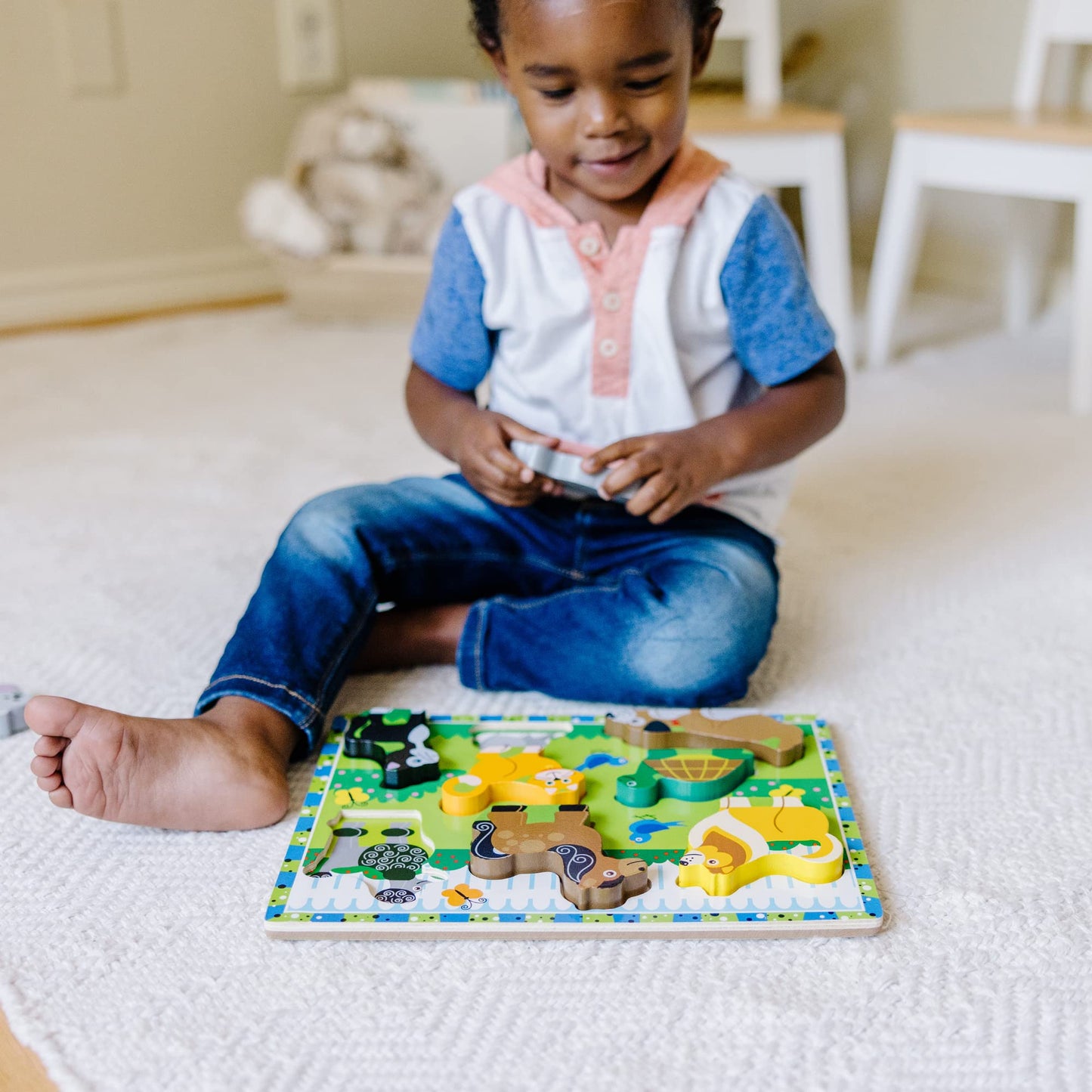 Melissa & Doug Pets Wooden Chunky Puzzle (8 Pcs)