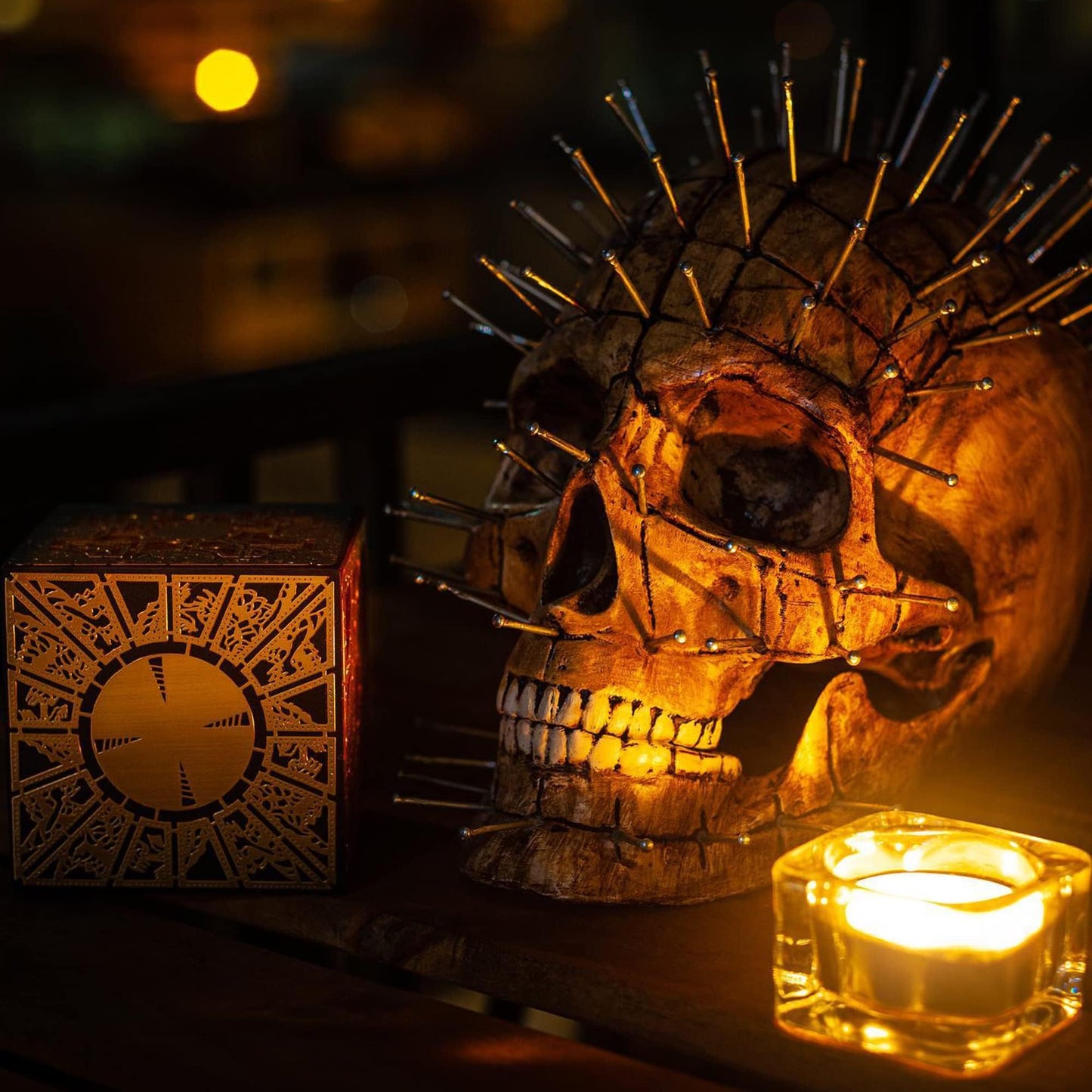 Hellraiser Puzzle Box, Lament Configuration, Halloween Cenobites Pinhead Cosplay Movies Props (Style-A)