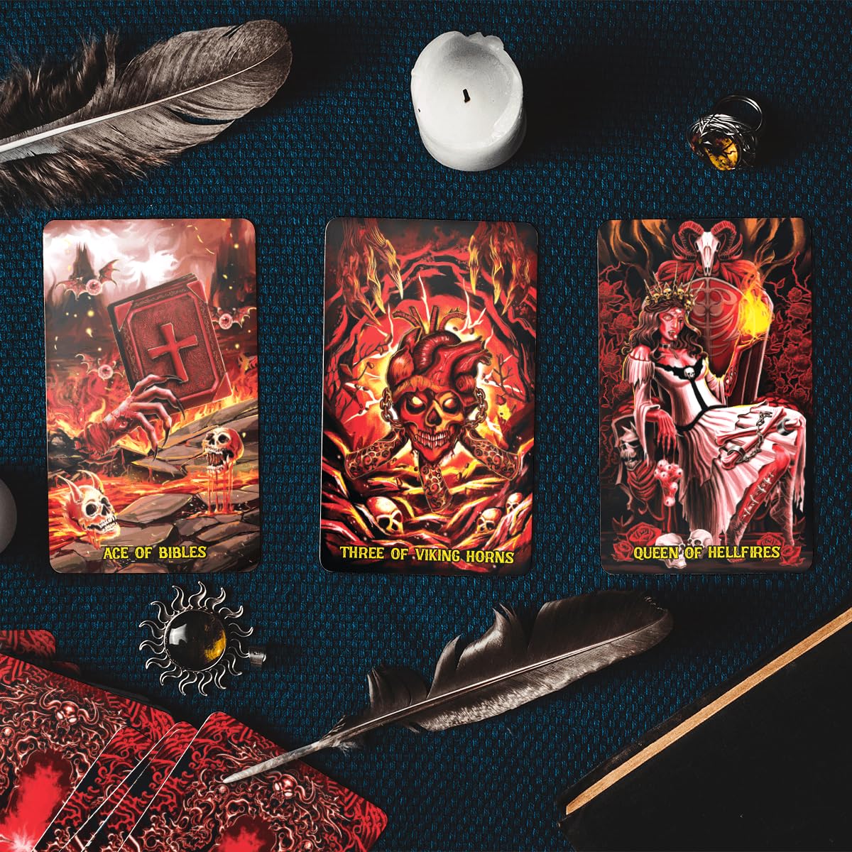 99Fox The Path Of Horror Tarot Card Deck And Guidebook For Beginners Readers Creepy Themes Waterproof Cards Classic Pack Intuiti