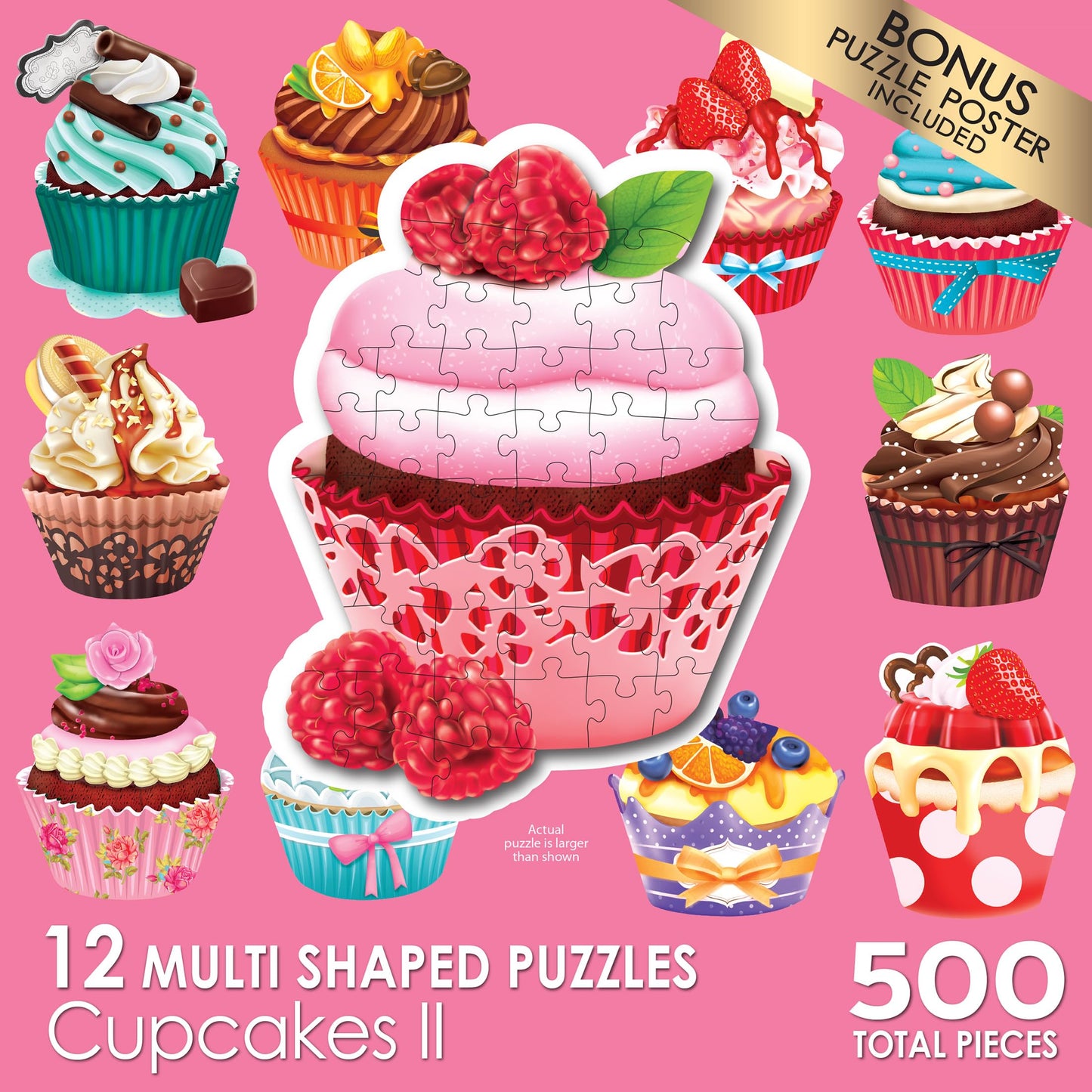 Cra-Z-Art - Roseart - Mini Shaped - Cupcakes Ii - 500 Piece Jigsaw Puzzle