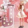 Imprsv Marquee Letters Rose-Gold 3Ft: Rose Gold Party Decor - Light Up Letter J Large 3 Feet Tall - Party Decorations Letter For