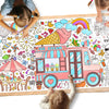 Giant Coloring Poster For Classroom Wall - Versatile 31.5 X 72 Inches Summer Activity Poster/Table Cover, School Parties, Summer