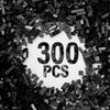 300 Piece Black Bricks Bulk Assortment Pack, Black Brick Accessories For Building With 12 Size, Compatible With Lego Parts And P