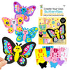 Vkpi 4 Butterflies Foam Art Crafts Gift Kit, Creative Make Your Own Butterflies, Cartoon Paper Craft Projects For Kids Ages 4+ T