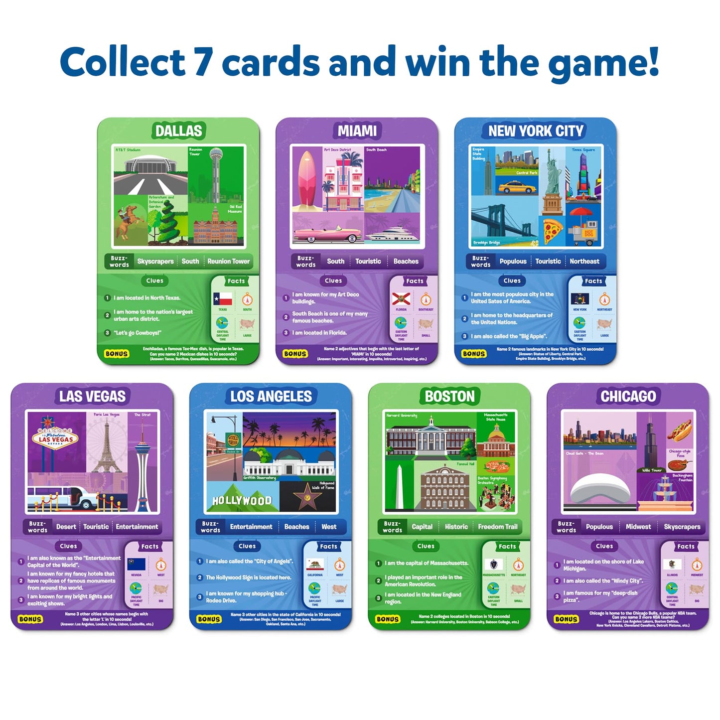 Skillmatics Guess in 10 American Cities Card Game for Kids, Ages 8+, Multicolor, Educational Fun for Families, Model SKILL537GAC