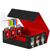 Newloop Trading Cards Storage Box - 6-Window Display 2400+ Tcg Pkm Commander Deck Case With 6 Card Holders For Magic The Gatheri
