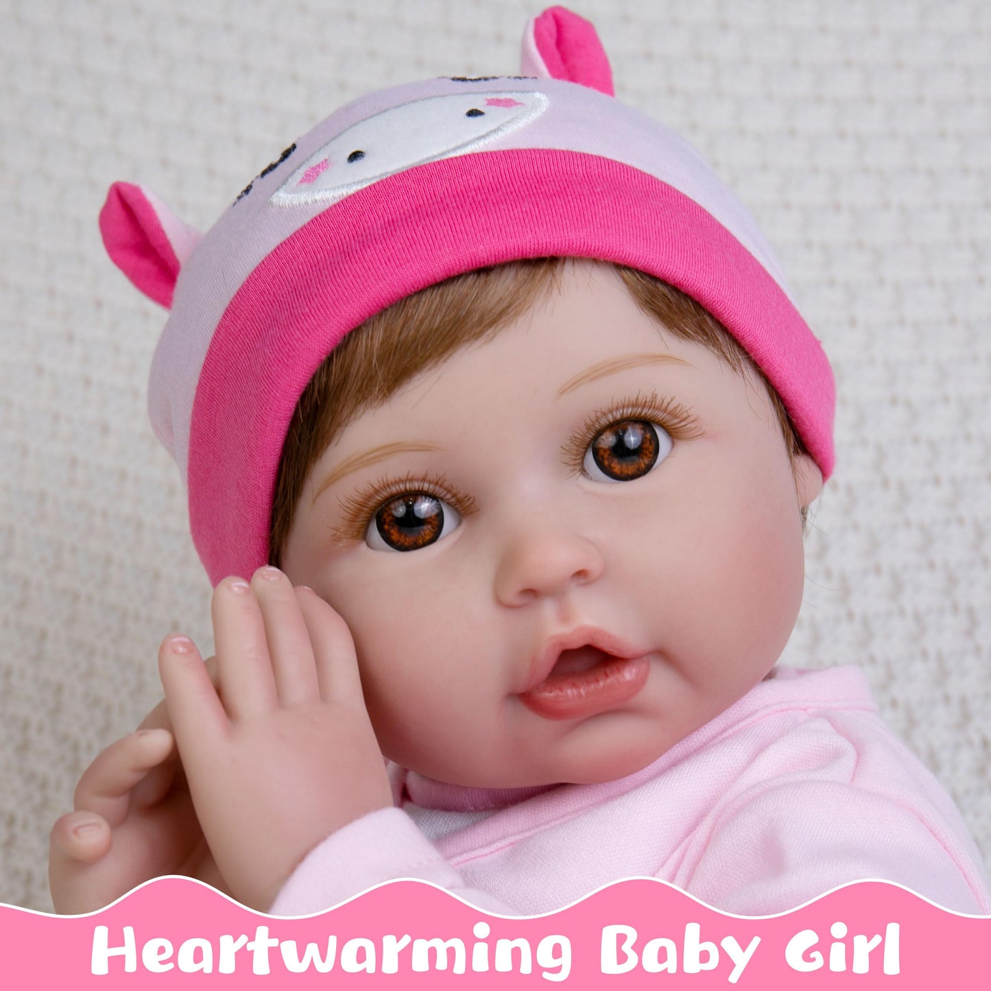 Ekokiz Lifelike Baby Dolls, 22-Inch Reborn Baby Dolls Soft Cloth Body Realistic Baby Doll Adorable Real Life Baby Dolls With Clo