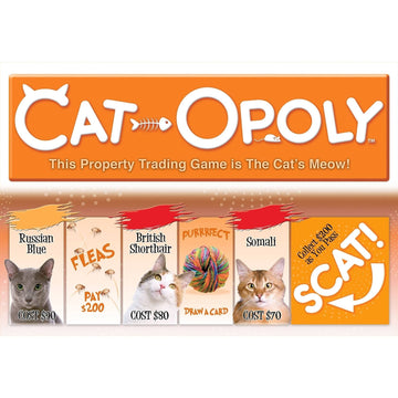 Late for the Sky CAT-opoly Board Game - Large Multicolor Edition, Fun Family Game for Cat Lovers