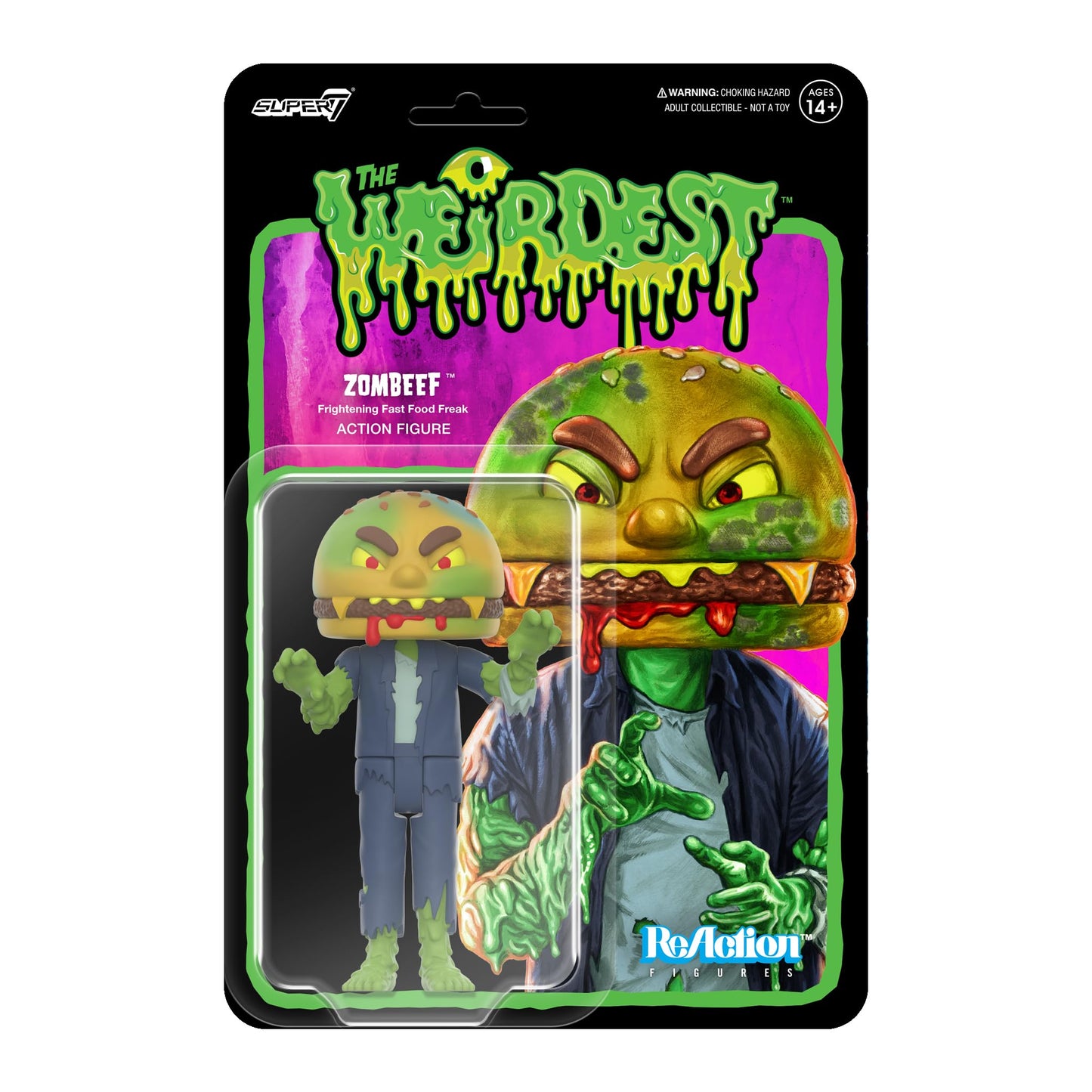 Super7 The Weirdest Zombeef Rotten Rangers - 3.75'' The Weirdest Action Figure Campy Horror Collectibles And Retro Toys