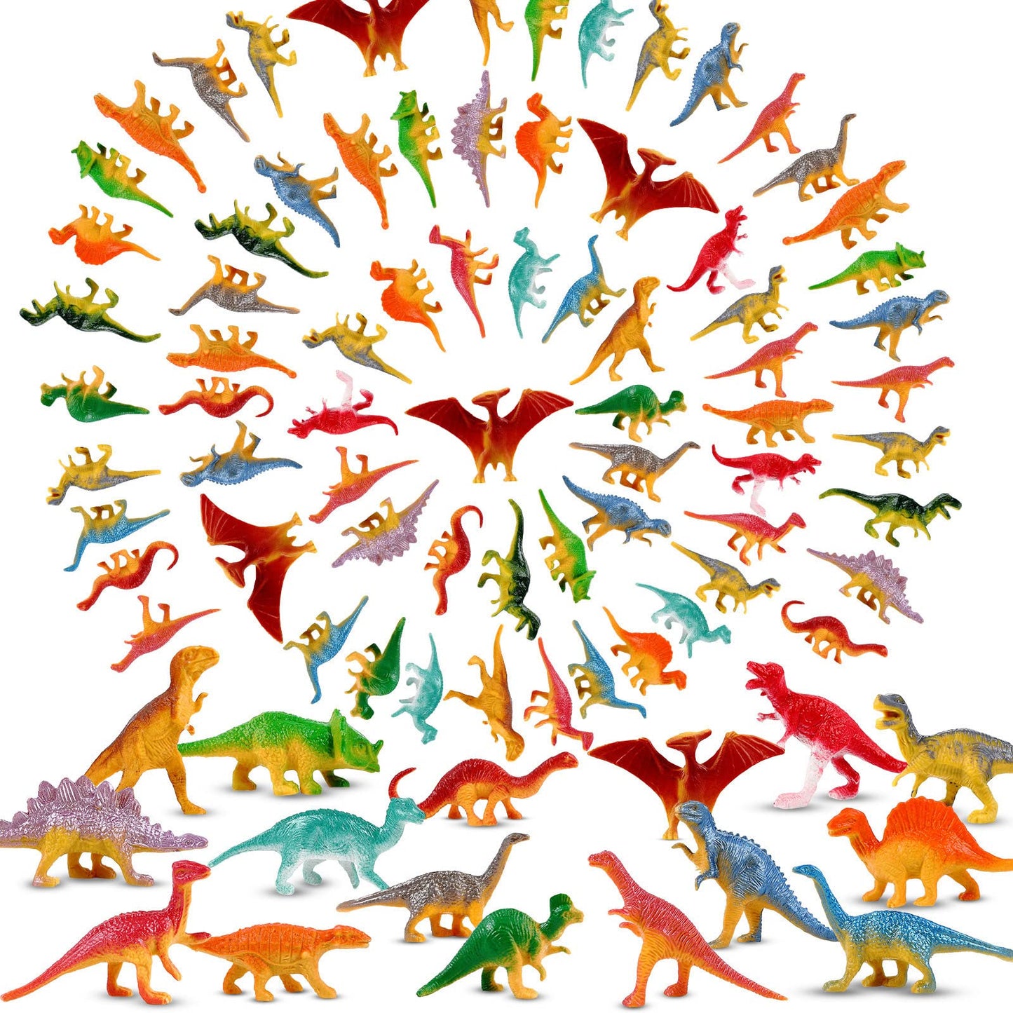 300 Pcs Mini Dinosaur Figures Kids Birthday Gifts Mini Dinosaur Toys Bulk Dinosaur Cupcake Toppers Small Plastic Educational Fig