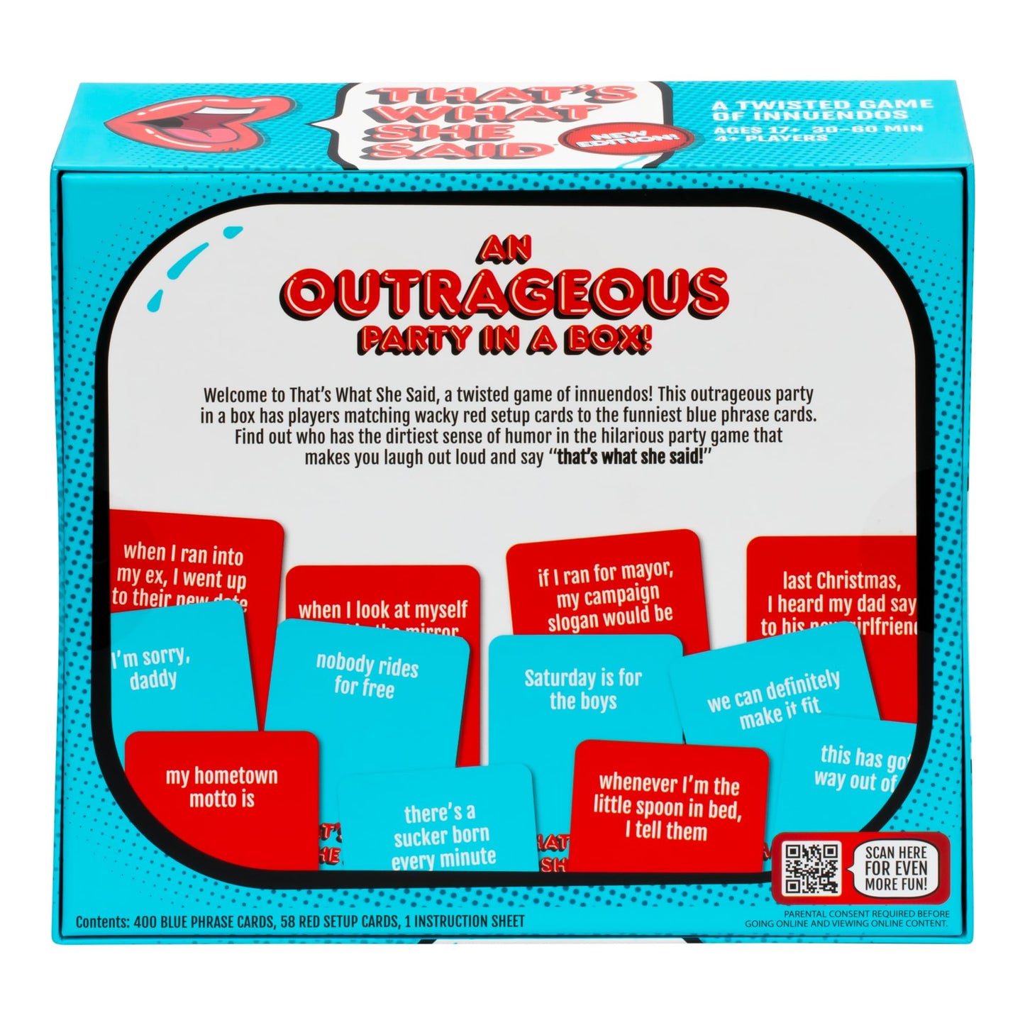 That'S What She Said - Second Edition Match All New Wacky Setup Cards With New Funny Phrase Cards To See Who Has The Dirtiest Sense Of Humor, Ages 17+, 4+ Players