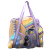 LEAFOREST Large Beach Bag with Zipper Lightweight Beach Toy Bag Mesh Bag for Swimming Pool Sand Toys (Purple)