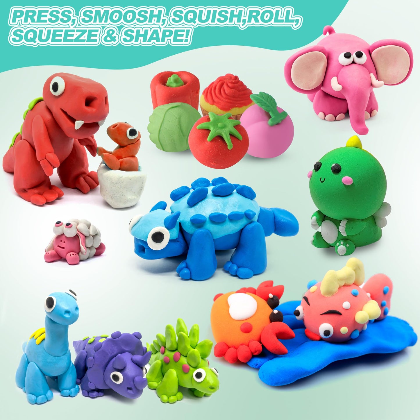 Artpar Air Dry Clay 90 Colors, Modeling Clay For Kids,Model Magic Clay,Diy Molding Clay Starter Kit With Sculpting Tools,Soft An