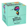 ? WORD TEASERS Dad Joke Cards - 150 Funny Jokes for Family - Mint Green Cardstock - WTDJ Model