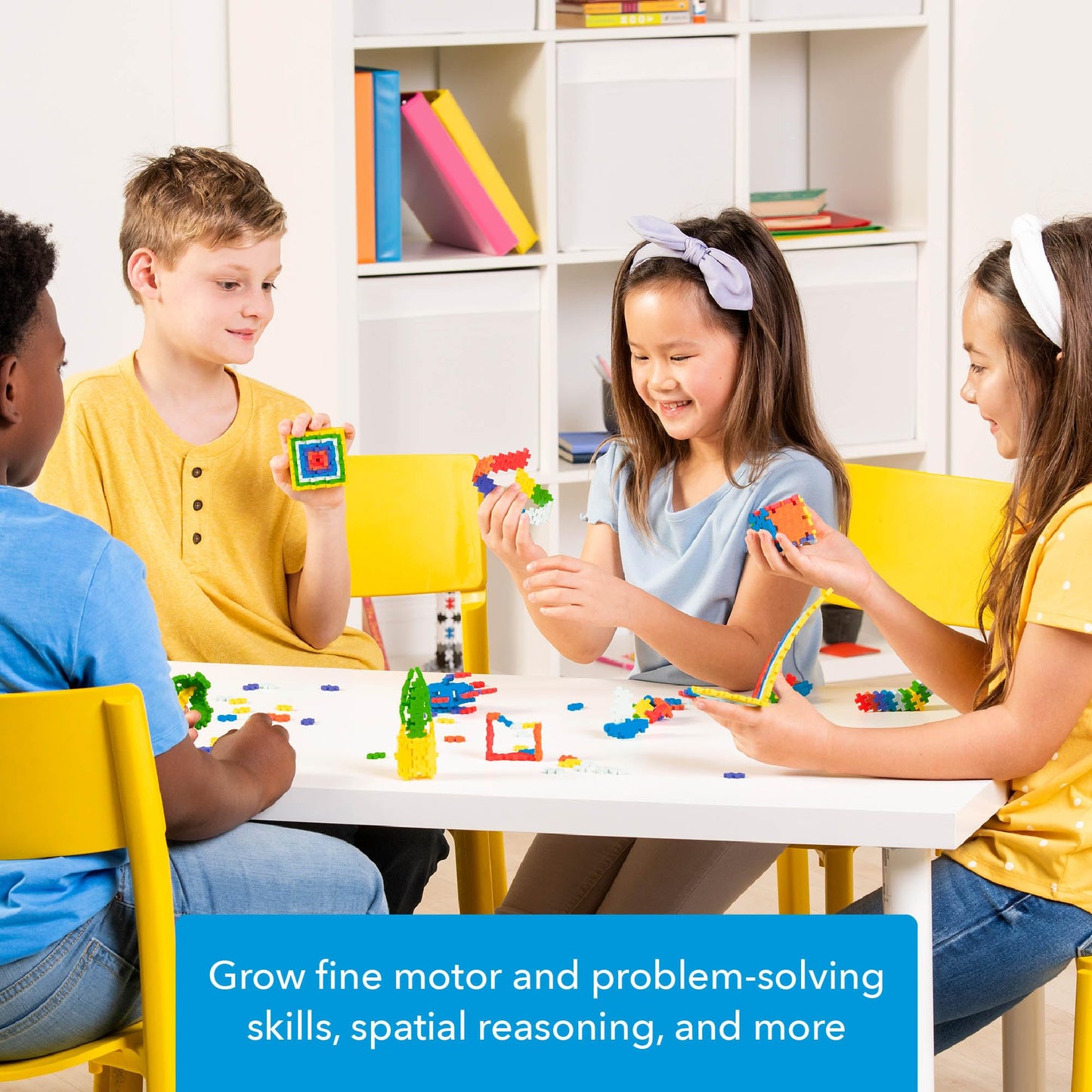 Plus Plus - Open Play Set - 600 Piece - Basic Color Mix, Construction Building Stem Toy, Interlocking Mini Puzzle Blocks For Kid