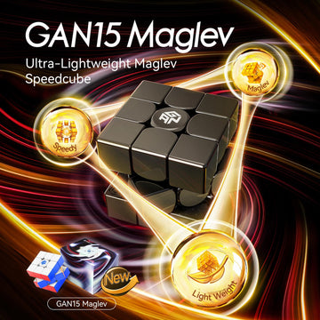 Gan15 Maglev Speed Cube 3X3, Gan Magnetic Cube Perfectly Combines Weight, Magnet And Structure, 58.6G Ultra-Lightweight, Brain T