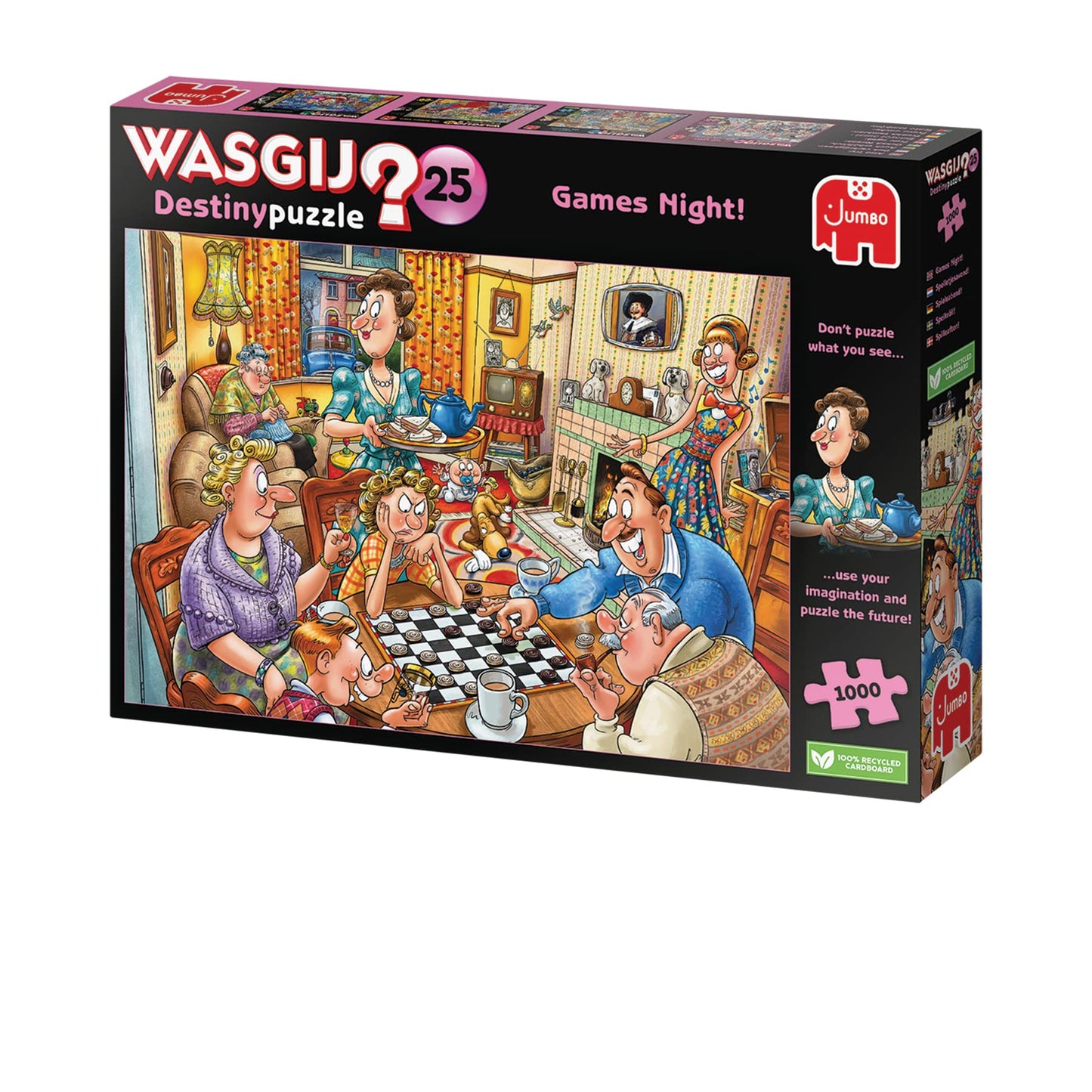 Jumbo, Wasgij Destiny 25 - Games Night!, Jigsaw Puzzles for Adults, 1,000 Piece