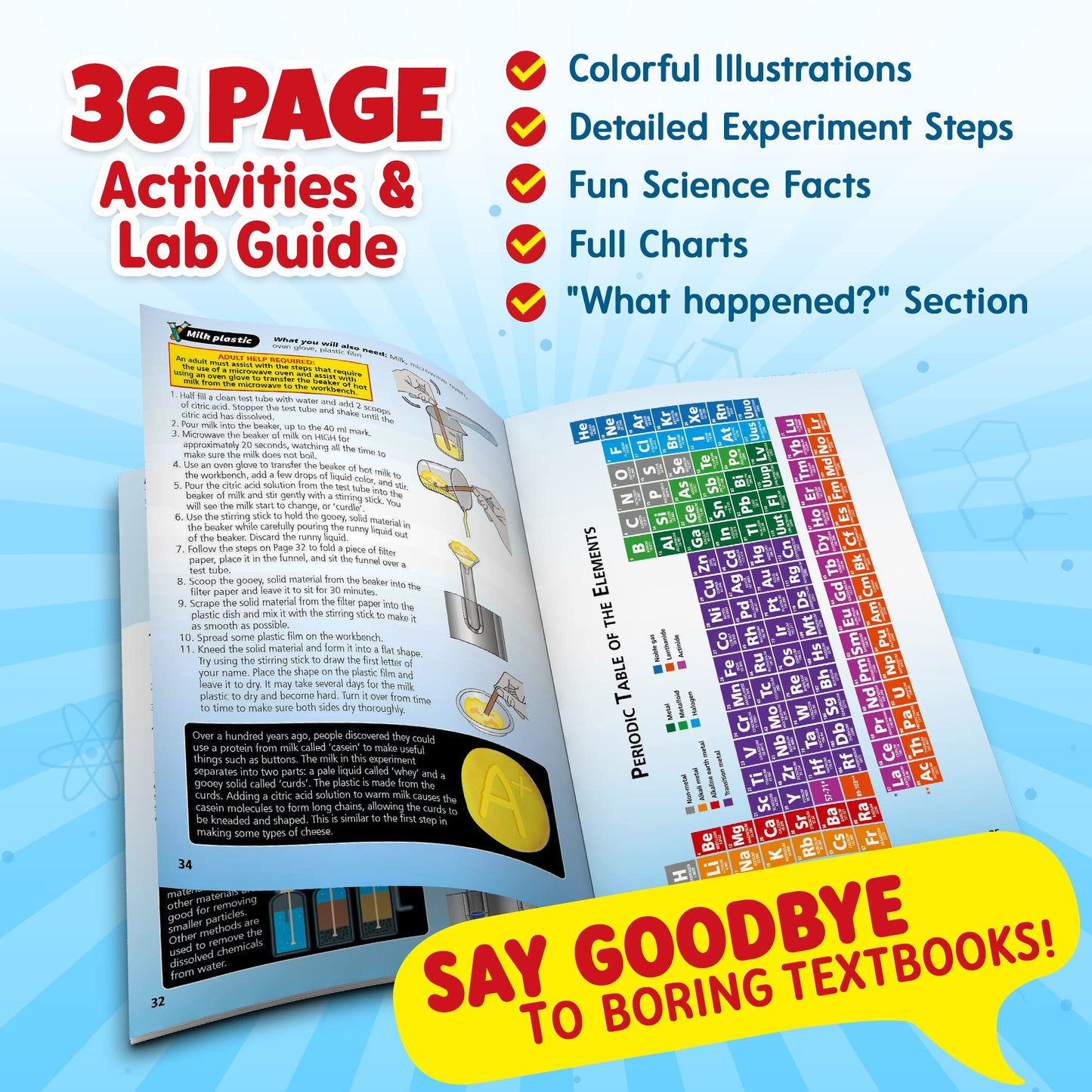 Playz 52 Extreme Kids Chemistry Experiments Set - Stem Activities & Science Kits For Kids Age 8-12 With 51+ Tools - Discovery Science Educational Toys & Gifts For Boys, Girls, Teenagers & Kids