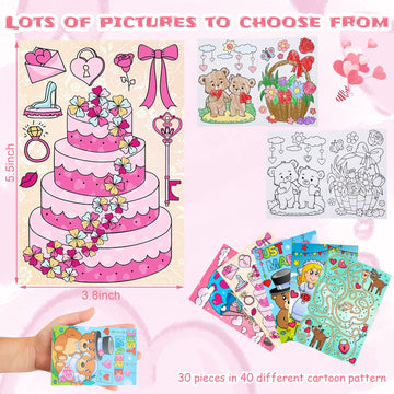 30 Count Wedding Coloring Books for Kid Boy Girl Activity Set 40 Pages Kids Valentines Day Activities Kits Wedding Day Coloring