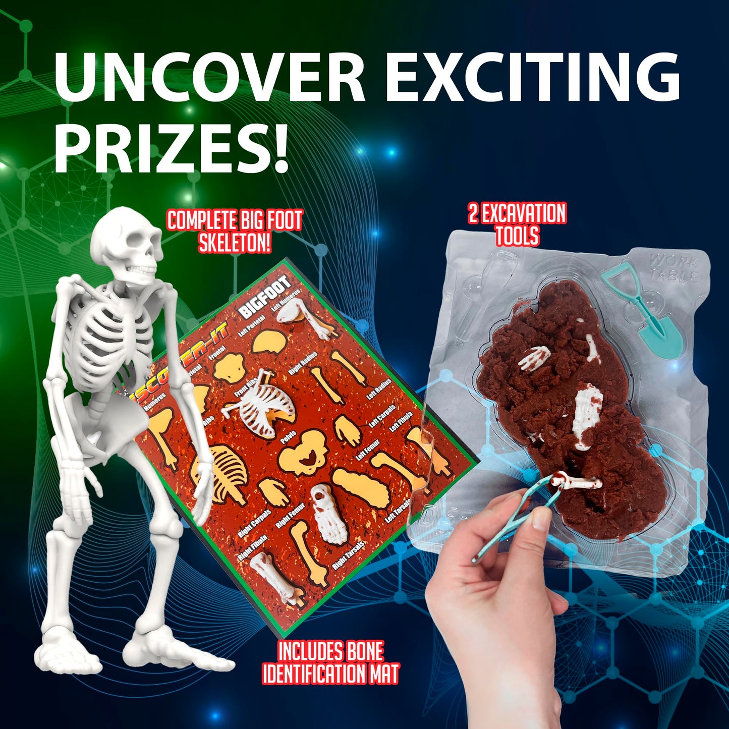 Top Secret Toys Dissect-It Discover-It Bigfoot Dig Kids Science Kit, Gel Dissection Kit for Kids to Learn Anatomy, STEM Toys for