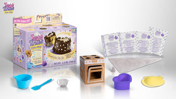 Goliath Tasty Tinies Bake Shop Vanilla Cake Mix Kit with Rainbow Pop Sprinkles & Chocolate Frosting Mix | Bake & Decorate 2 Real