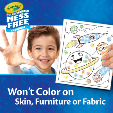 Crayola Color Wonder Mess Free Fingerprint Ink Painting Set, Medium, Clear, Model 752842, Toddler Travel Activity, Gift for Kids