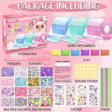 Nano Tape Bubble Kit For Kids With Step-By-Step Video Tutorials, Nano Tape Bubbles